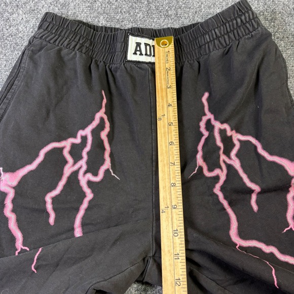 Adika Joggers Women S Black Pink Lightning Bolt Graphic Streetwear Sweatpants - Picture 5 of 9
